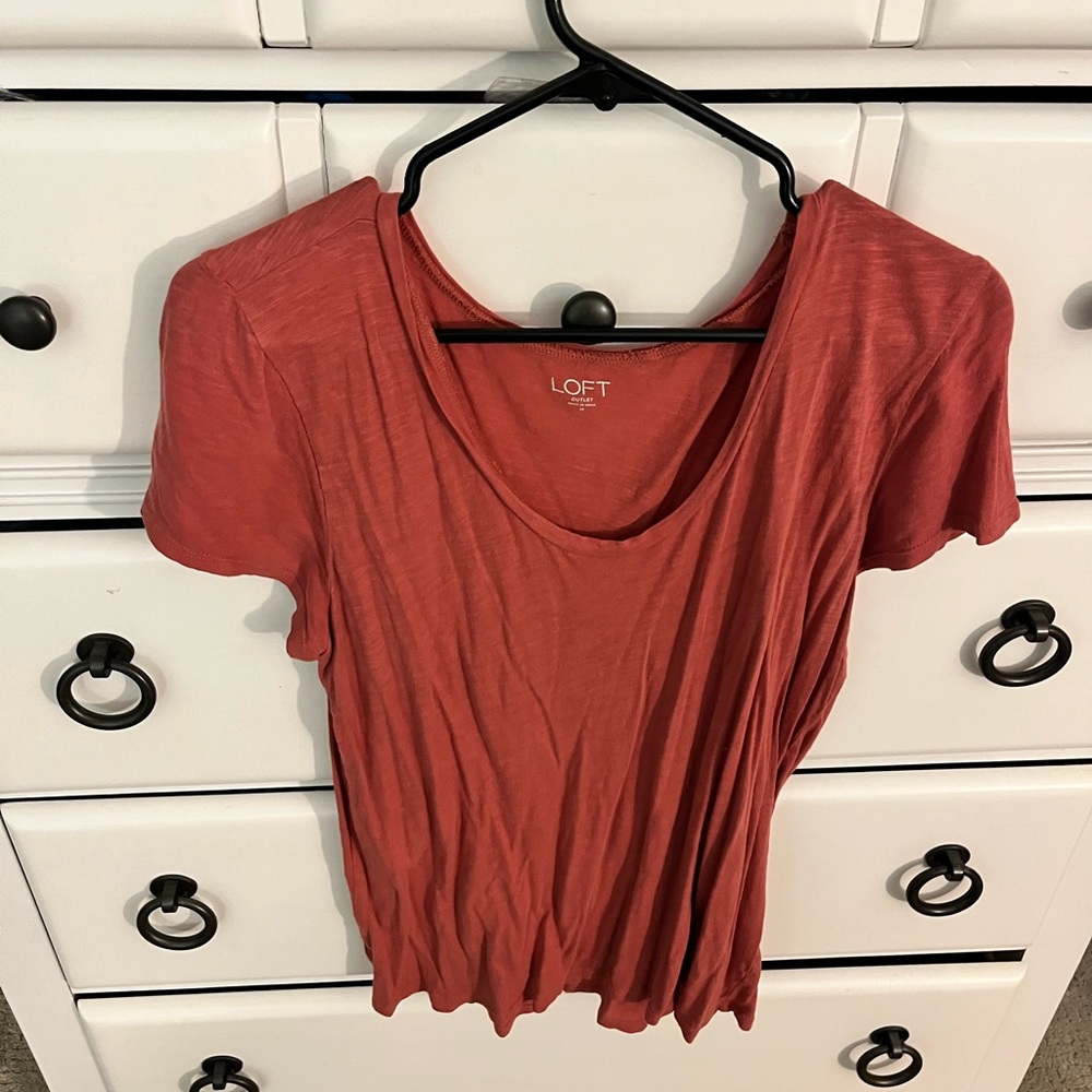 LOFT Orange Short Sleeve Tee